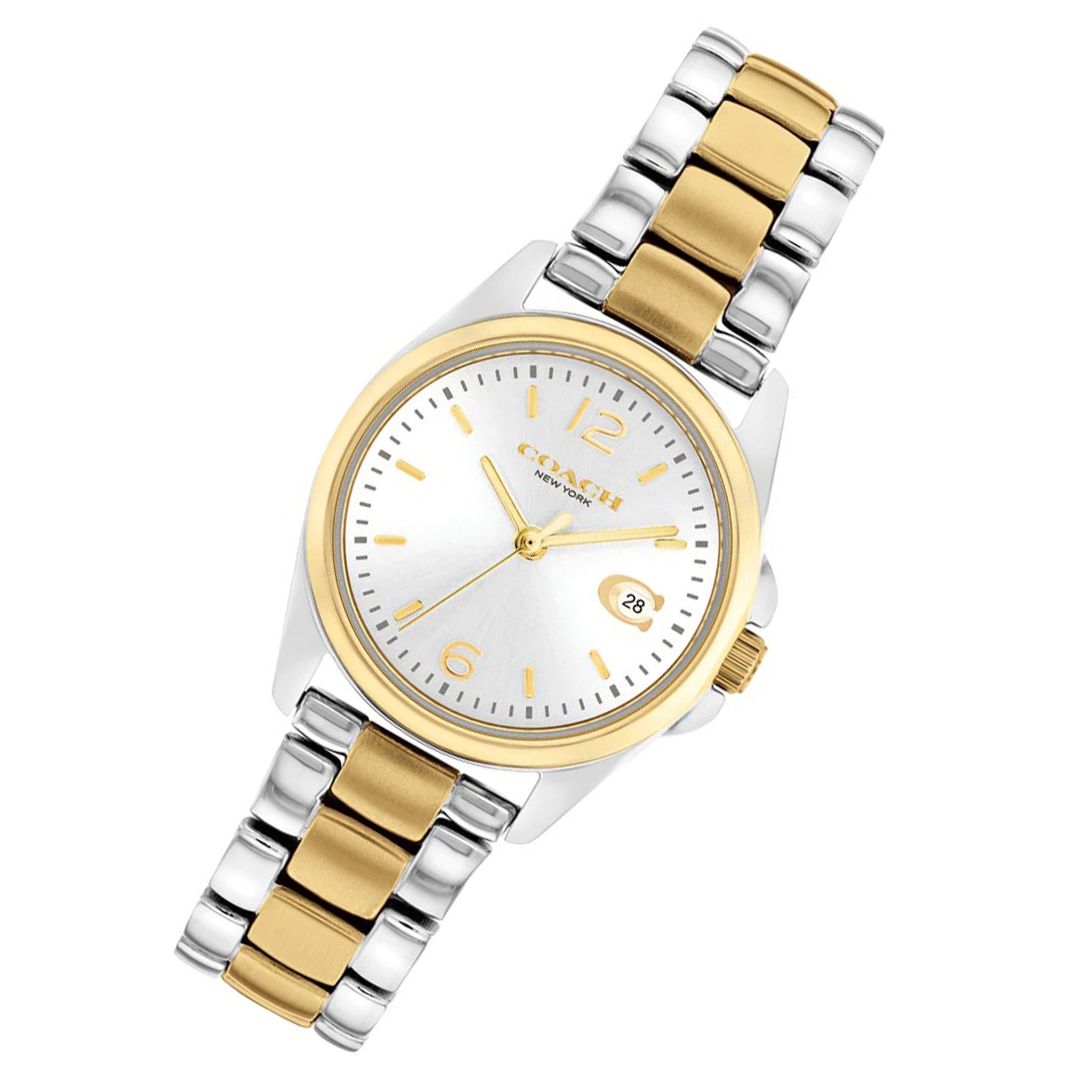 Coach Two-Tone Steel Silver White Dial Women's Watch - 14503909