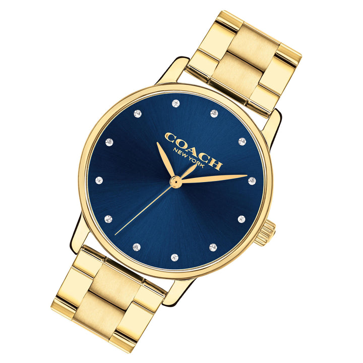 Coach Gold Steel Blue Dial Women's Watch - 14503970