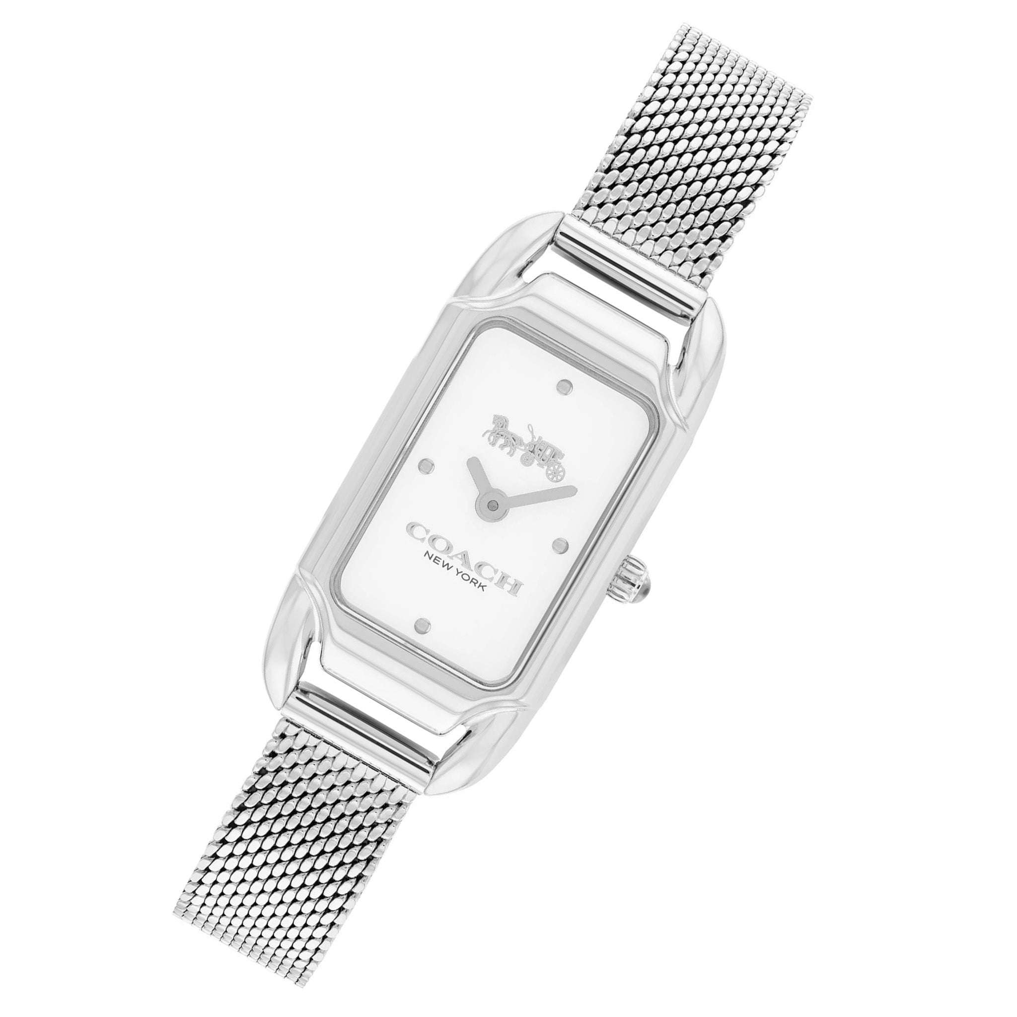 Coach Silver Mesh White Dial Women's Watch - 14504032
