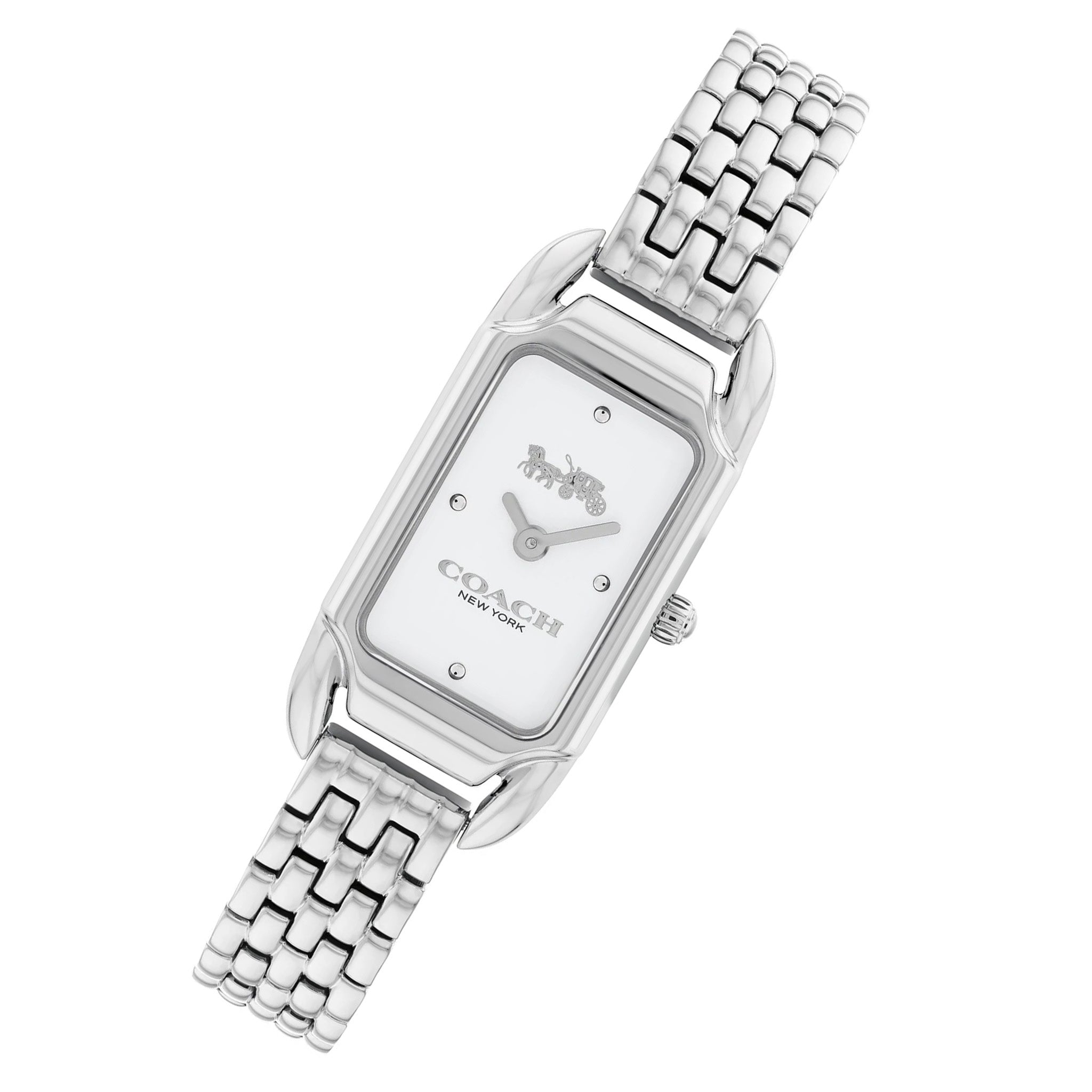 Coach Cadie Stainless Steel Silver White Dial Women's Watch - 14504035