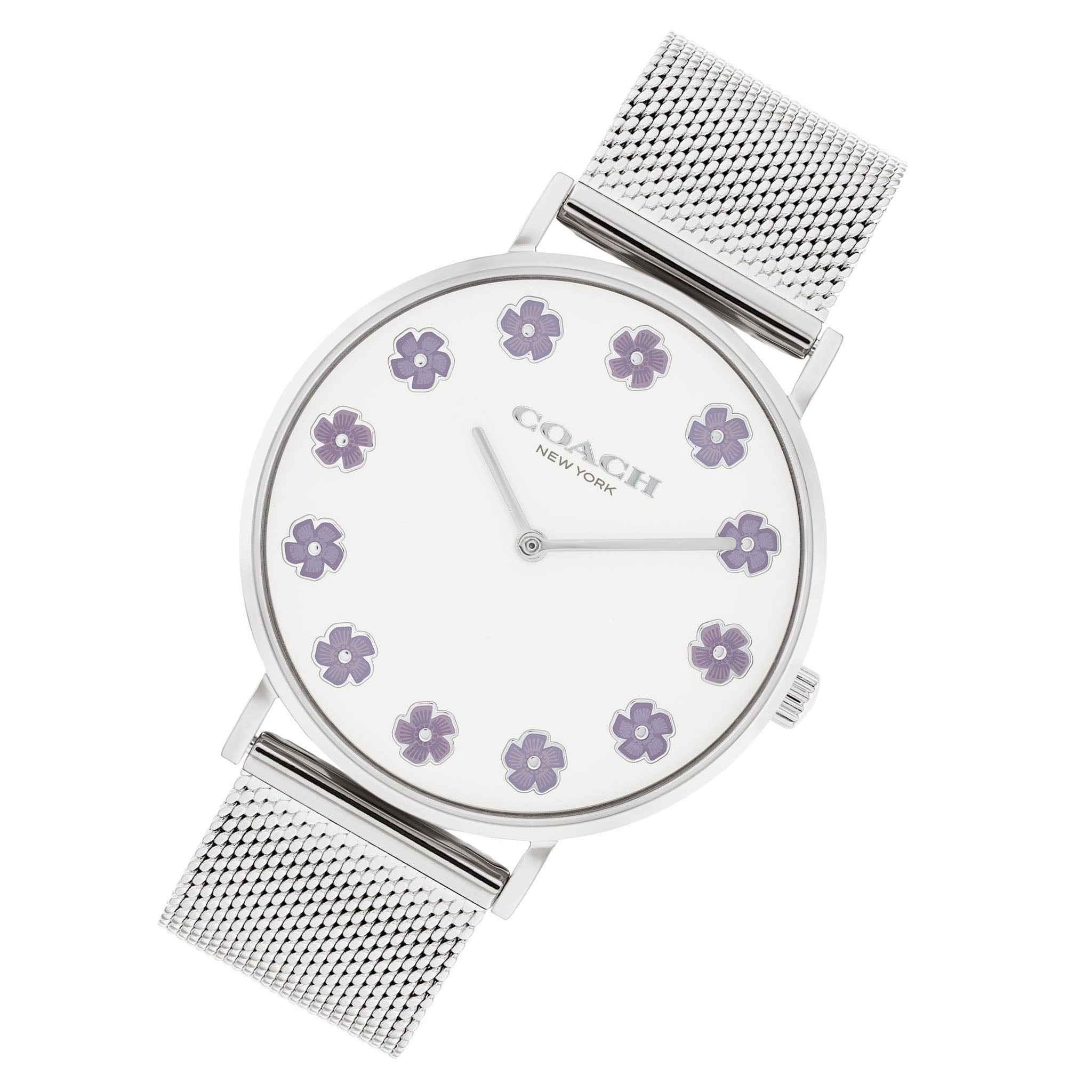 Coach Steel Mesh White Dial Women's Watch - 14504100