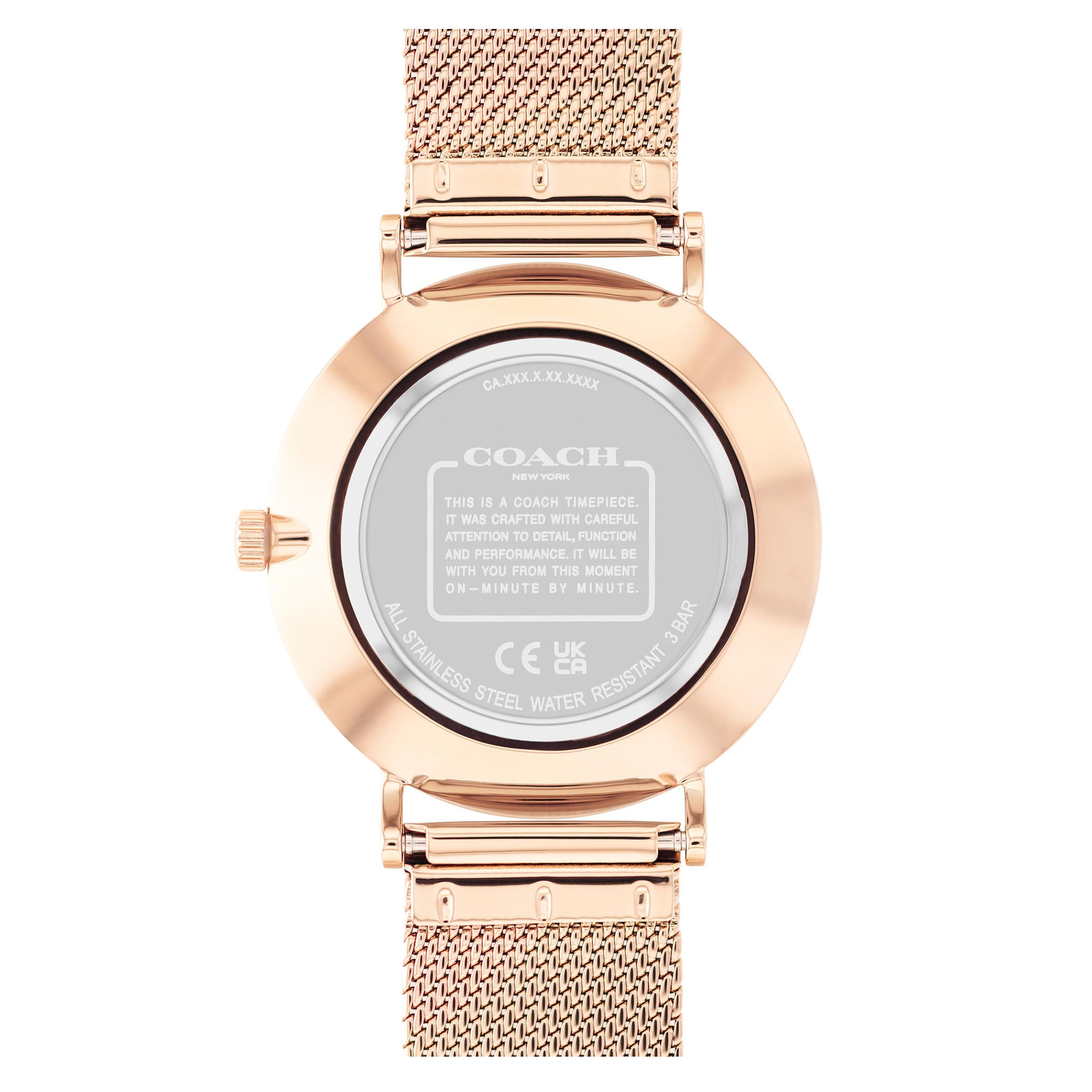 Coach Rose Gold Steel Mesh Chalk Dial Women's Watch - 14504101