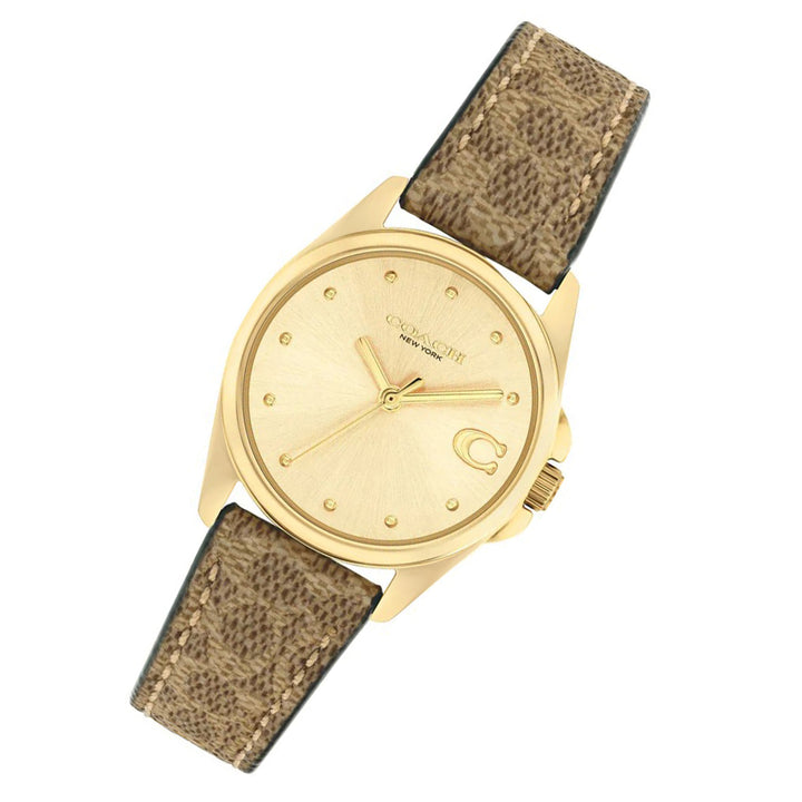 Coach Brown Leather Champagne Dial Women's Watch - 14504107