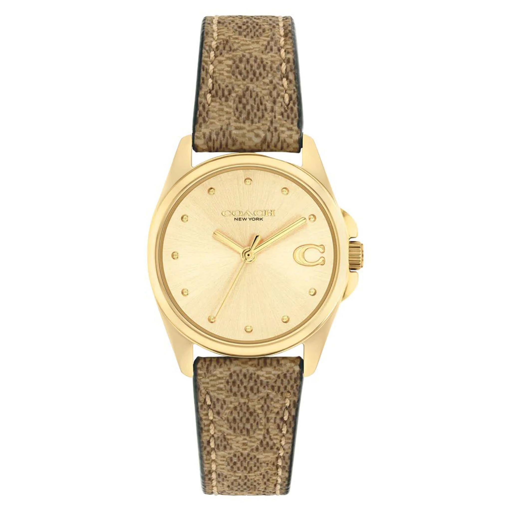 Coach Brown Leather Champagne Dial Women's Watch - 14504107