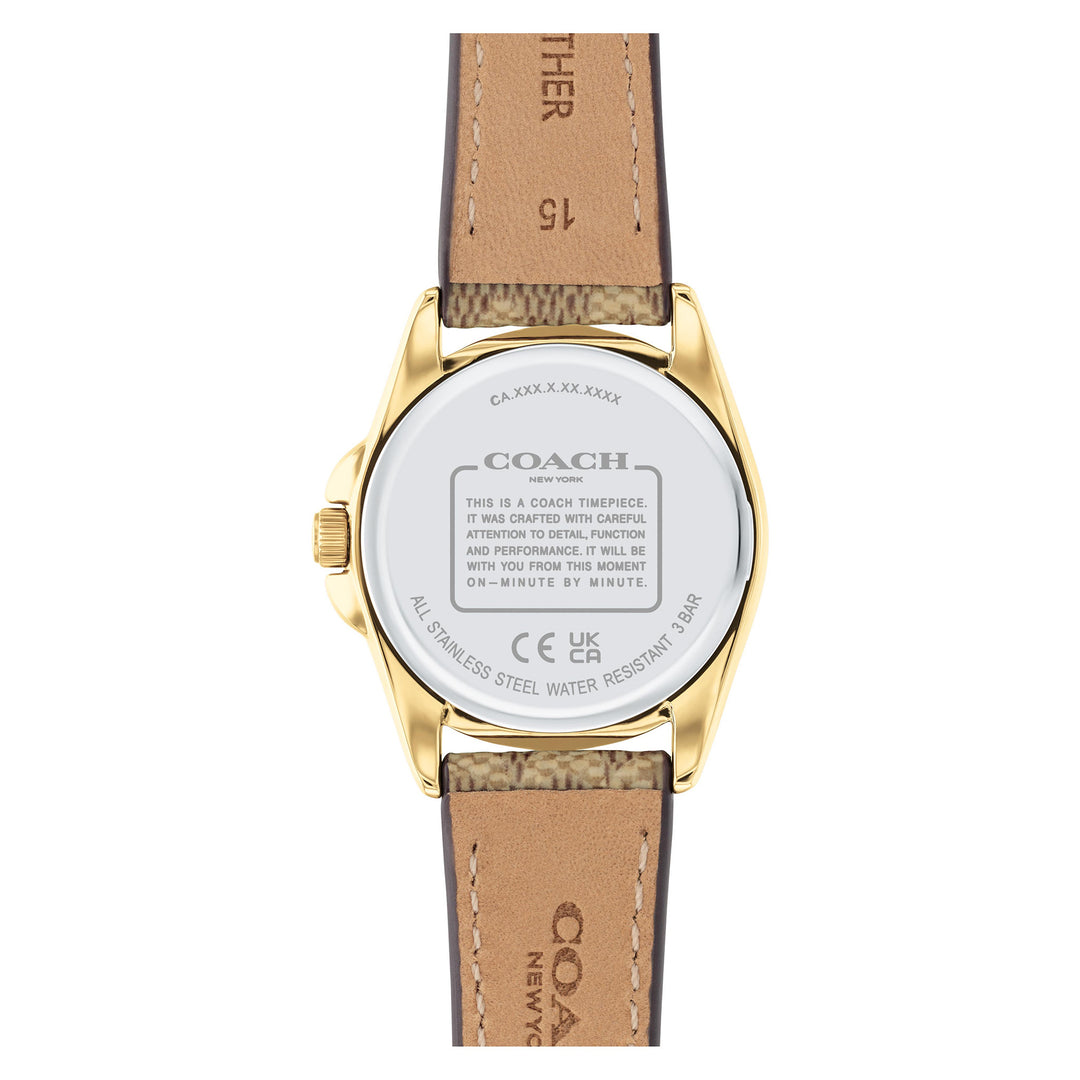 Coach Brown Leather Champagne Dial Women's Watch - 14504107