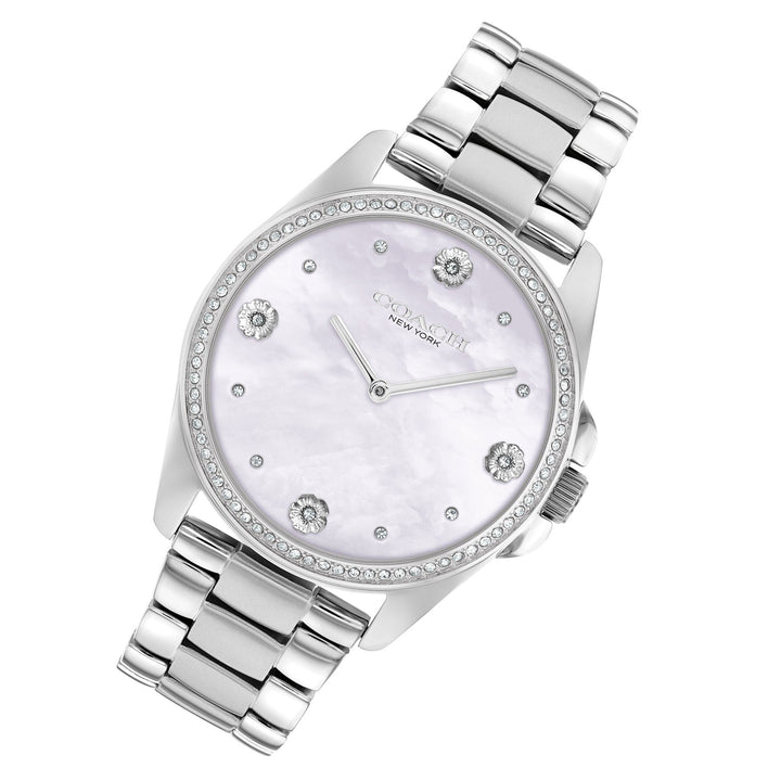Coach Stainless Steel Lavender Mother of Pearl & Stone Dial Women's Watch - 14504108