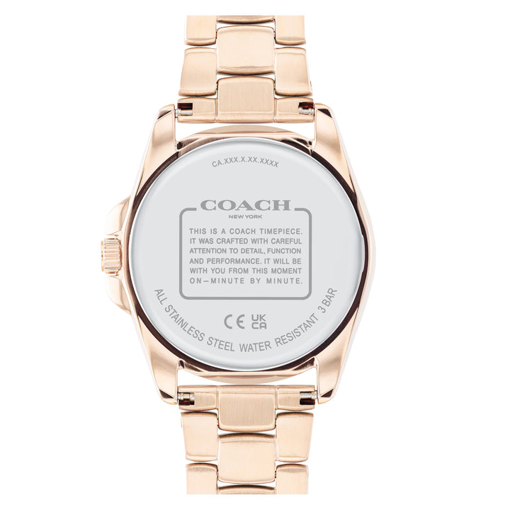 Coach Rose Gold Steel Blush Mother of Pearl & Stone Dial Women's Watch - 14504110