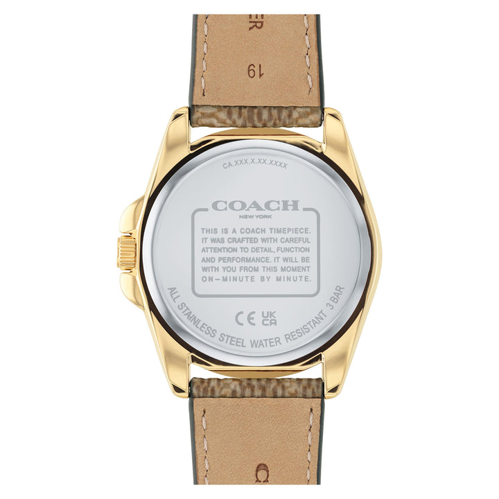 Coach Brown Leather Champagne Dial Women's Watch - 14504111