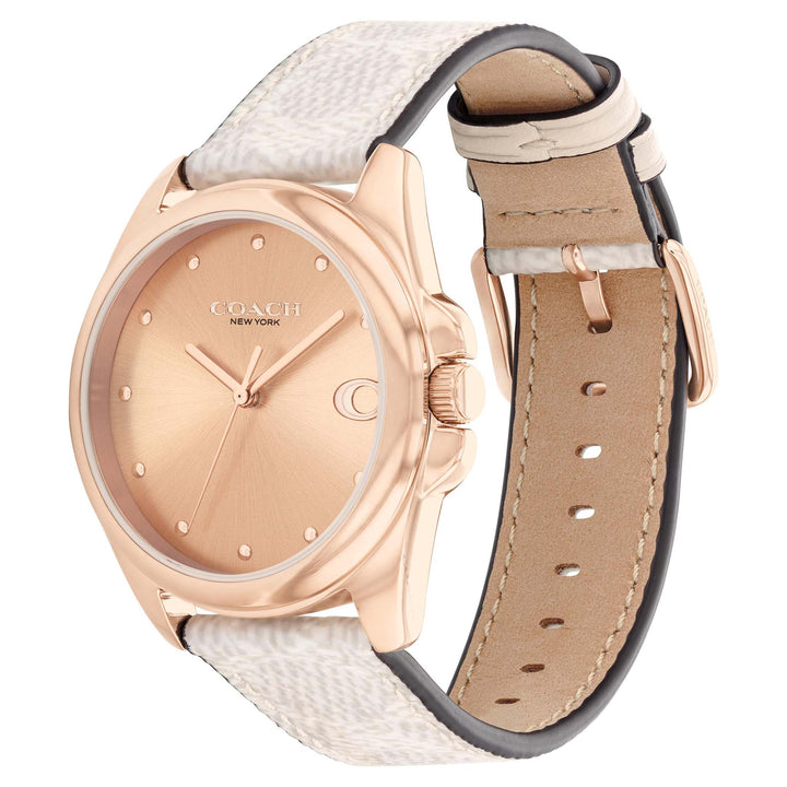 Coach Grey Leather Rose Gold Dial Women's Watch - 14504113