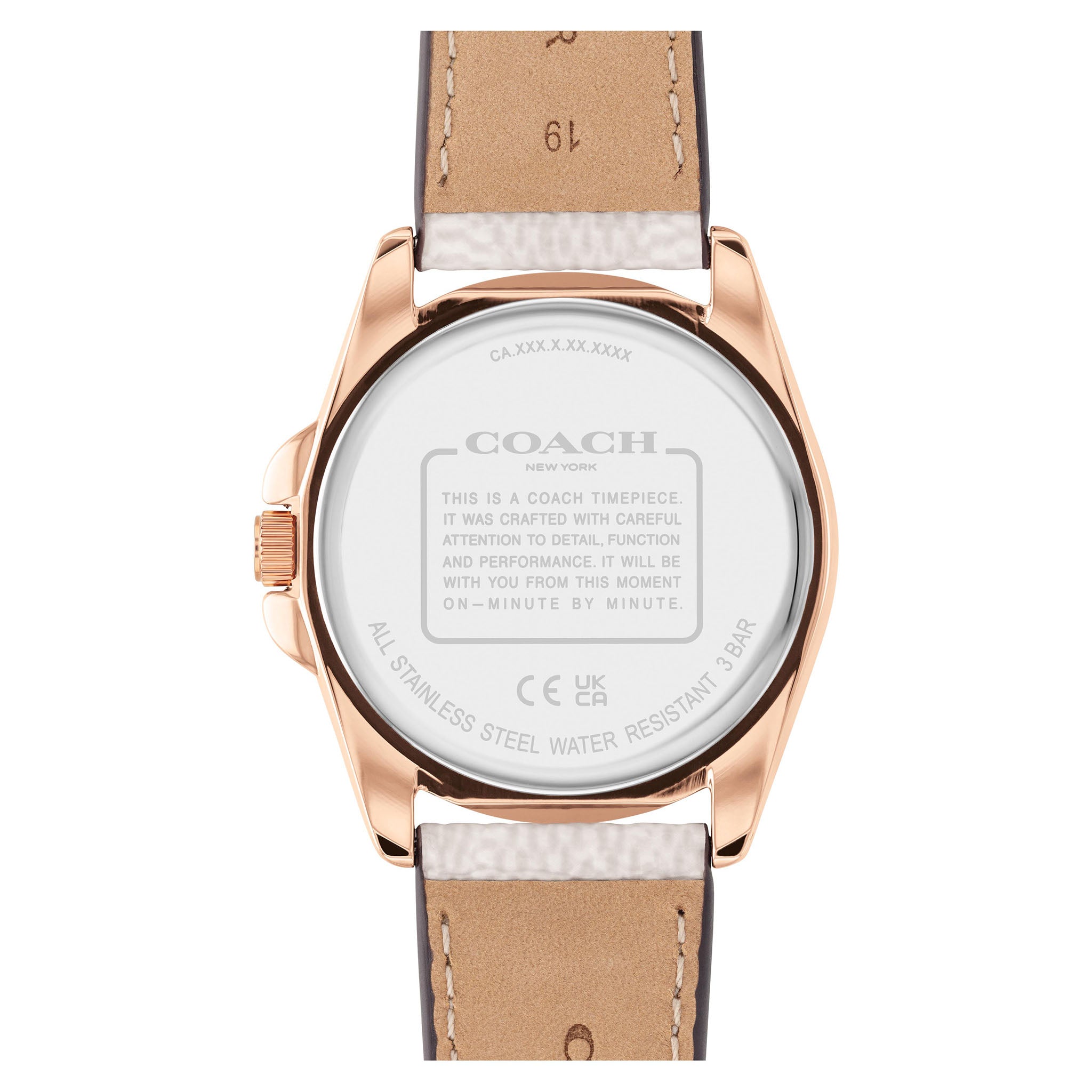 Coach Grey Leather Rose Gold Dial Women's Watch - 14504113