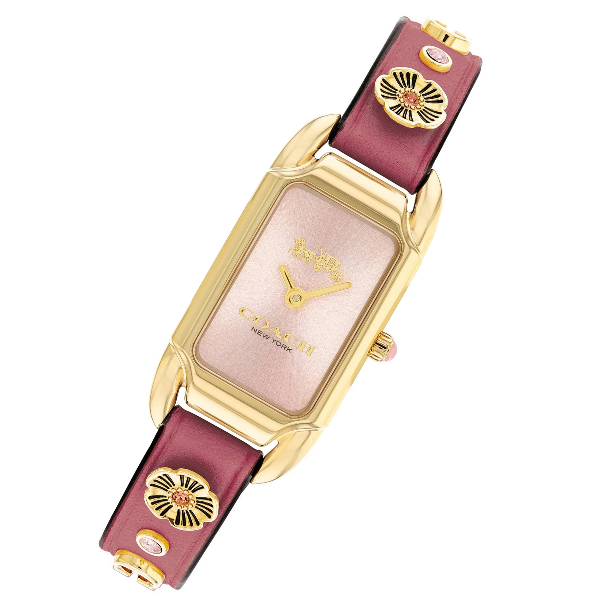 Coach Cherry Calfskin Pink Dial Women's Watch - 14504117