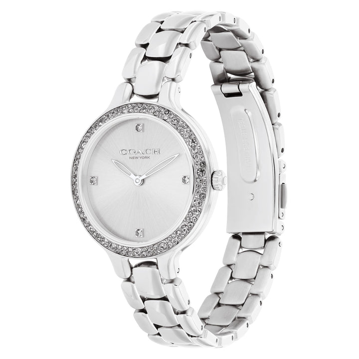 Coach Stainless Steel Silver White Dial Women's Watch - 14504124