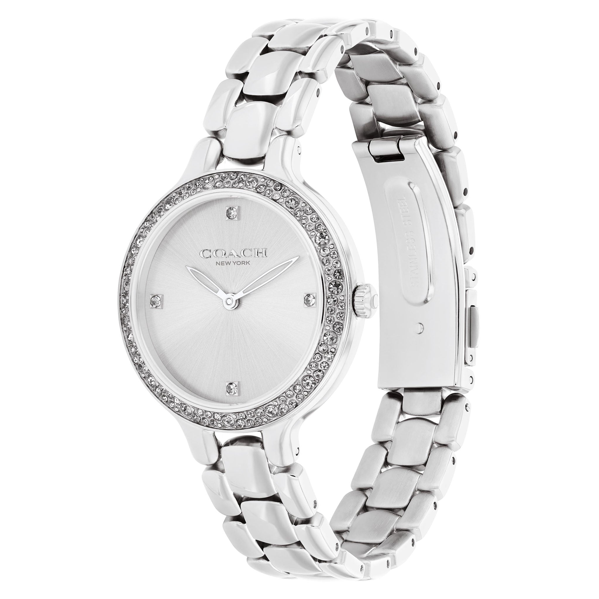 Coach Stainless Steel Silver White Dial Women's Watch - 14504124