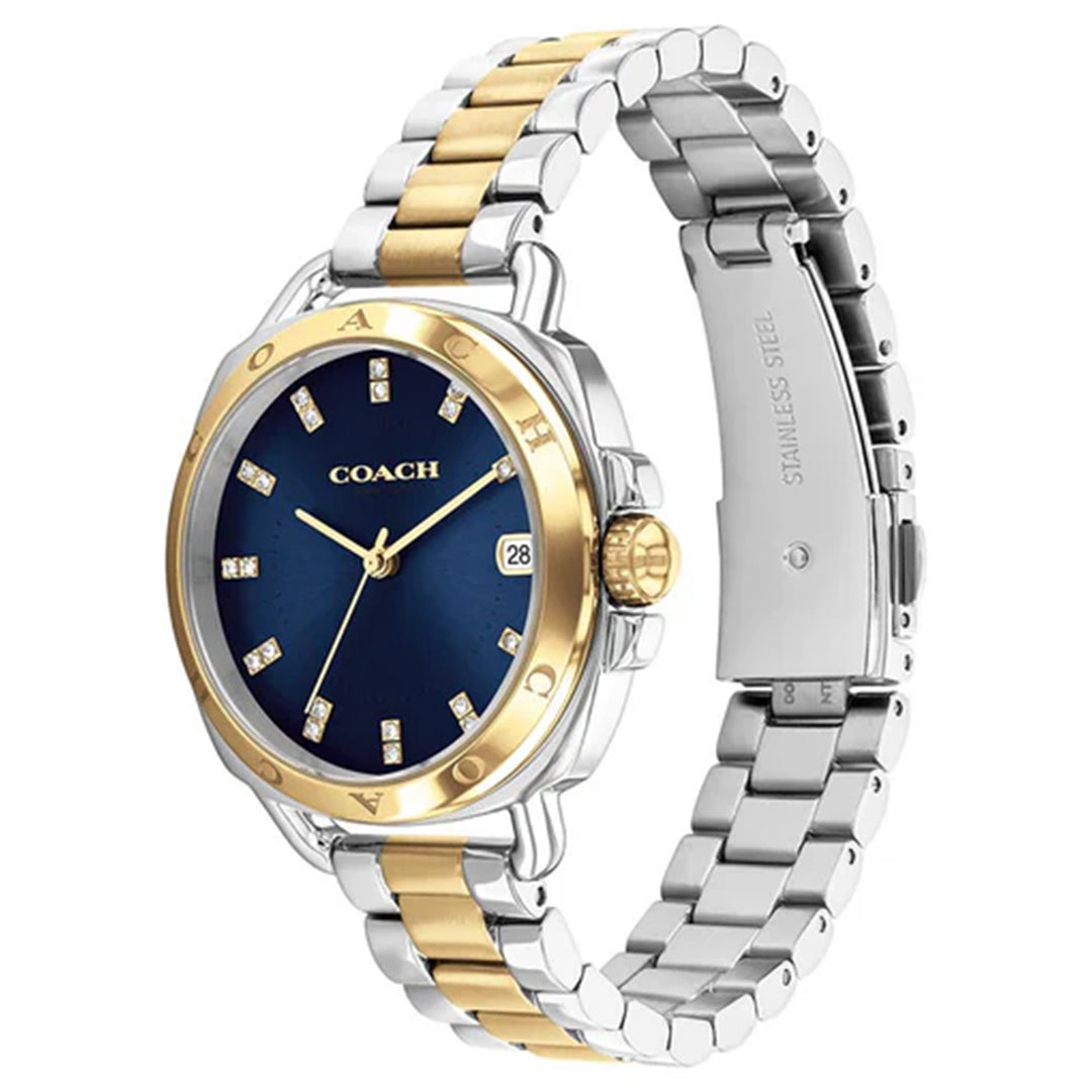 Coach Two-Tone Steel Navy Dial Women's Watch - 14504160