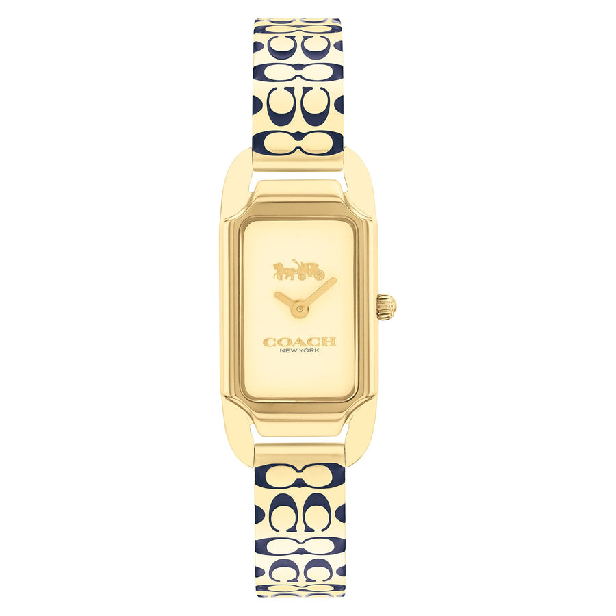 Coach Cadie Ionic Plated Thin Gold Steel Gold Dial Basic Women's - 14504193