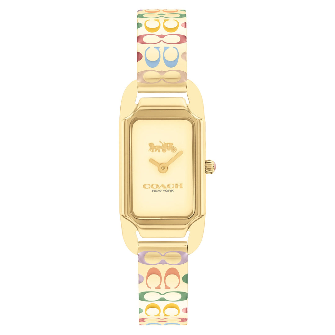 Coach Cadie Ionic Plated Thin Gold Steel Gold Dial Basic Women's - 14504195