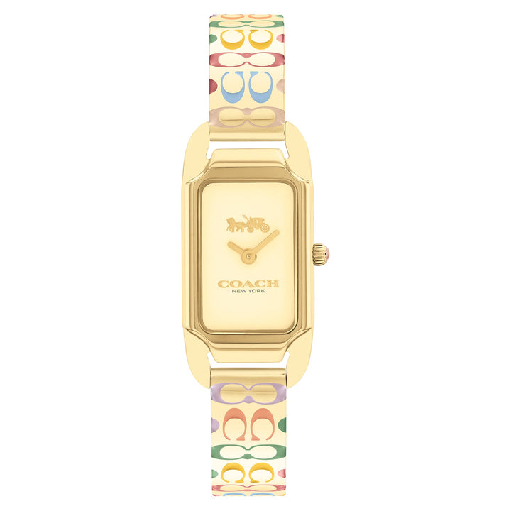 Coach Cadie Ionic Plated Thin Gold Steel Gold Dial Basic Women's - 14504195