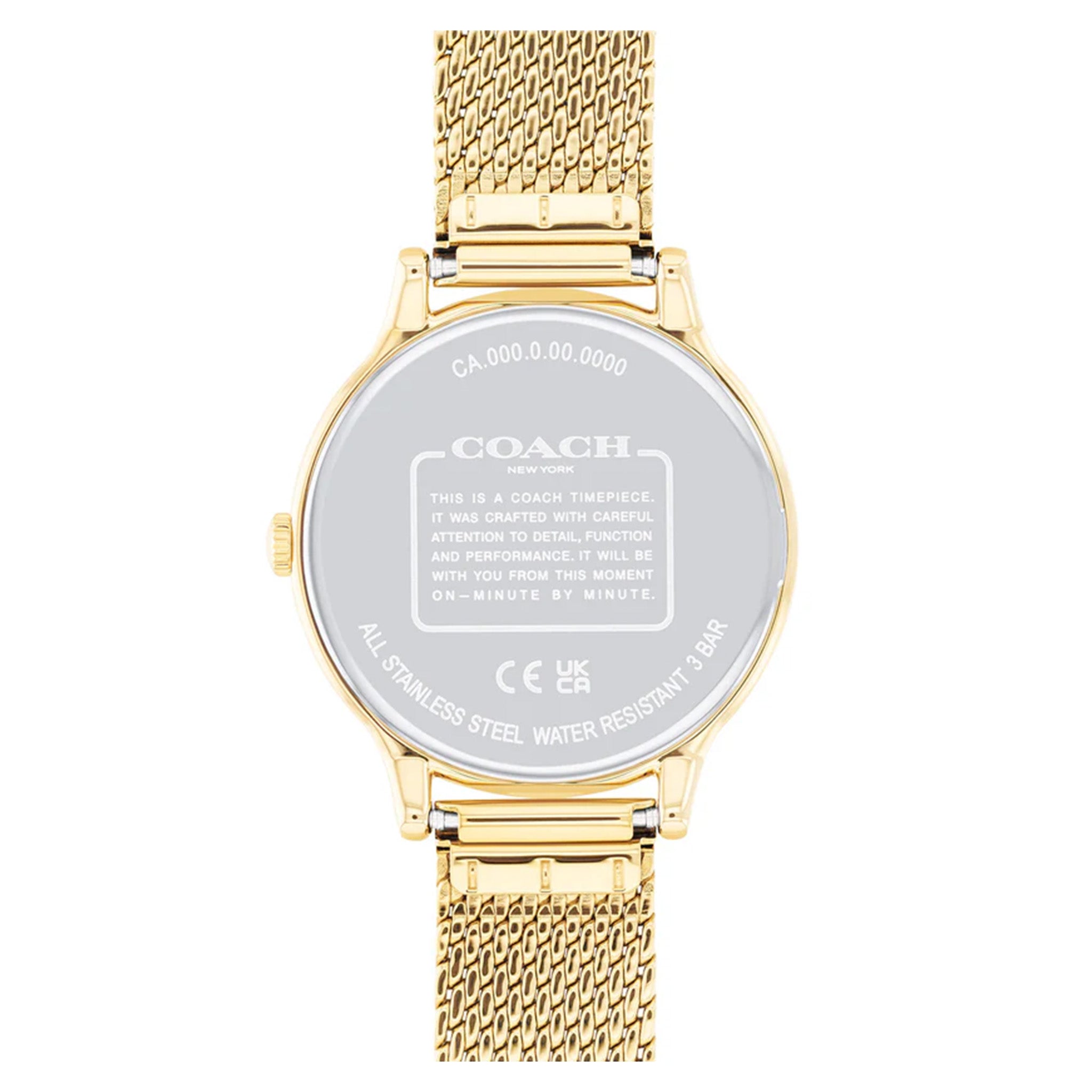 Coach Gold Steel Mesh Navy Dial Women's Watch - 14504218