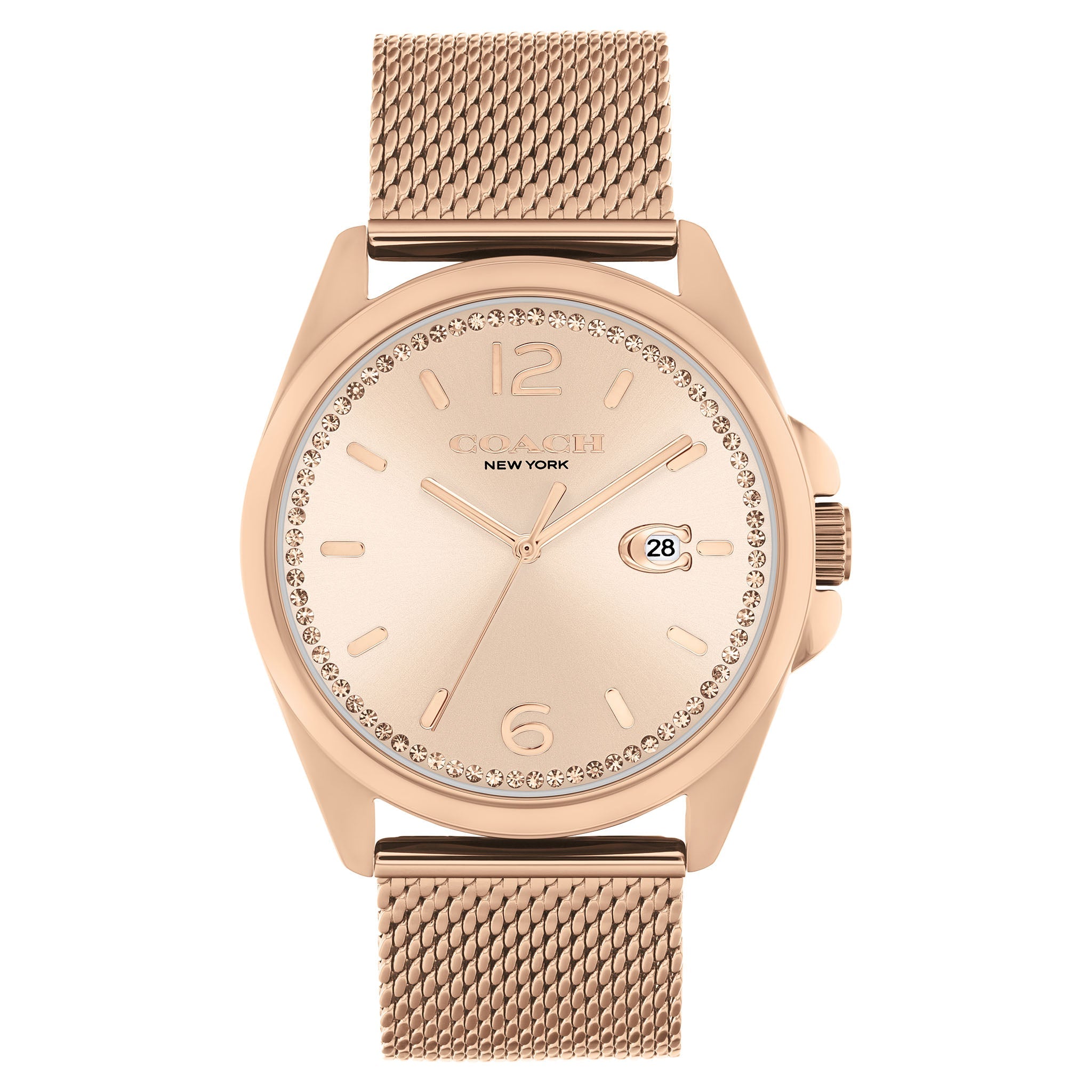 Coach Rose Gold Steel Carnation Gold Dial Women's Watch - 14504253