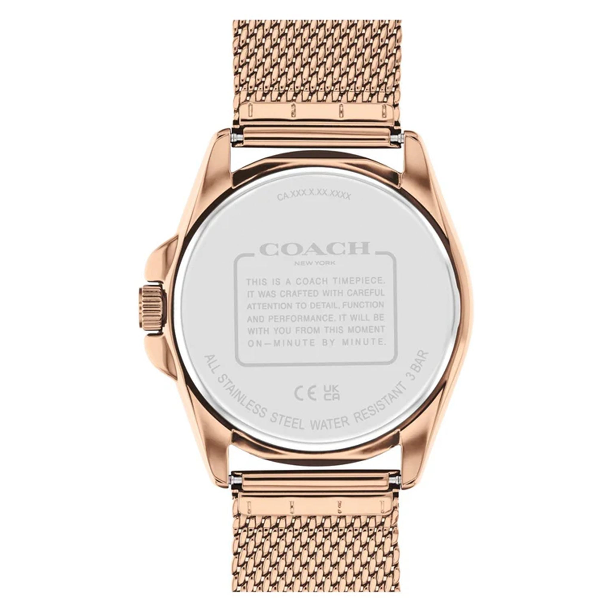 Coach Rose Gold Steel Mesh Carnation Gold Dial Women s Watch 1450425 The Watch Factory Australia