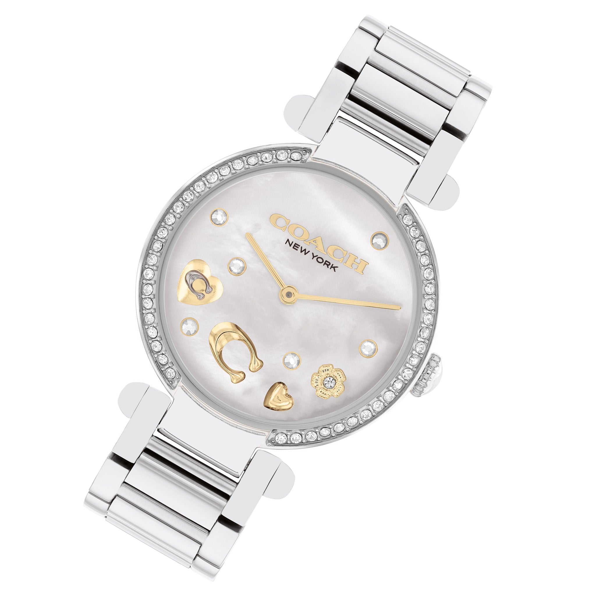 Coach Stainless Steel White MOP Dial With Floating Charms Women's Watch - 14504264