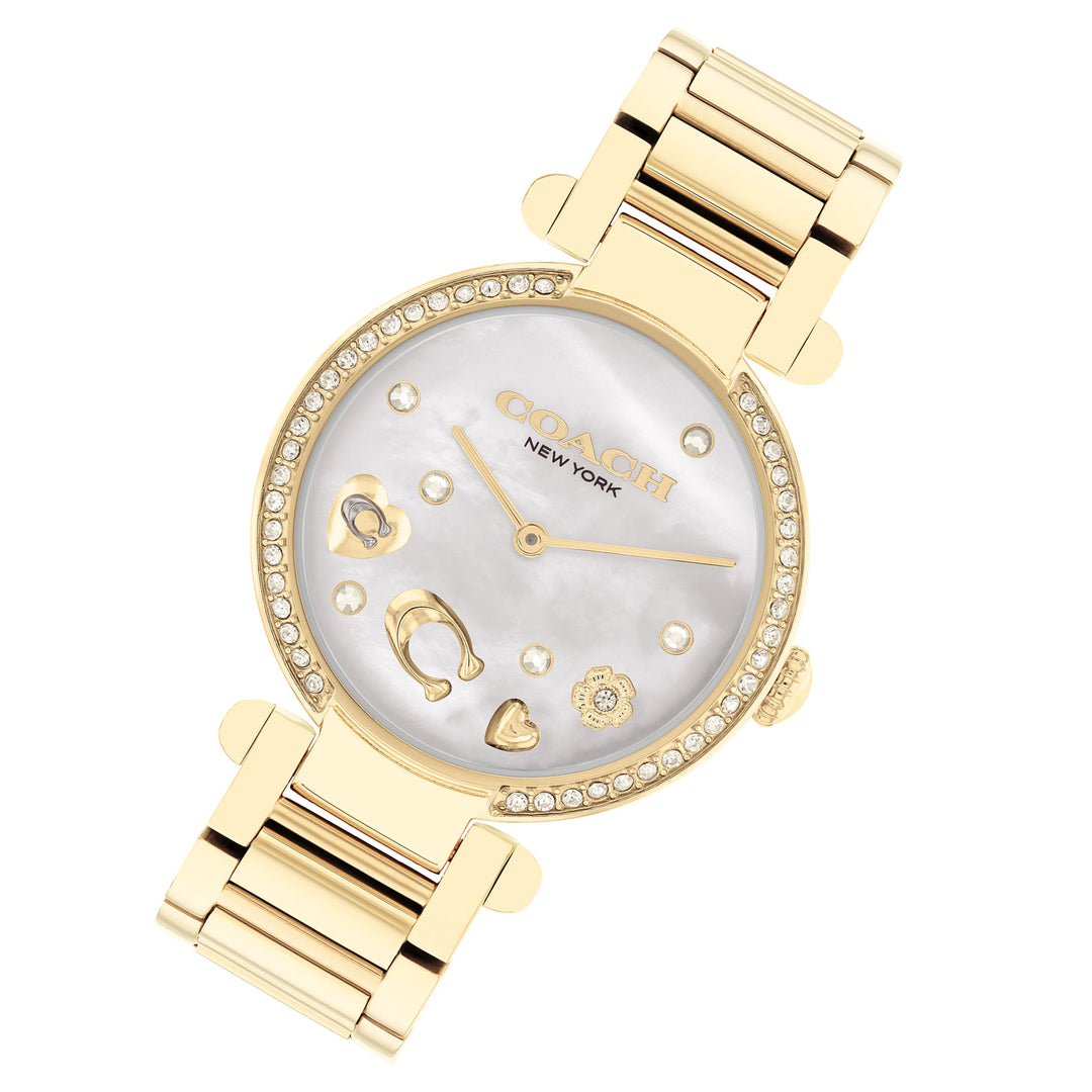 Coach Gold Steel White MOP Dial Women's Watch - 14504265