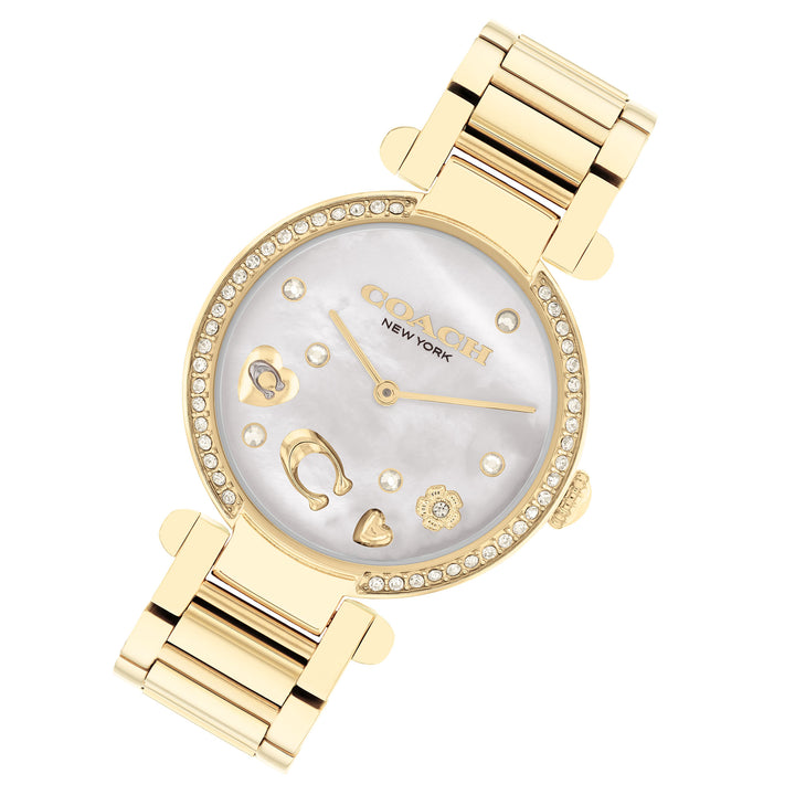 Coach Gold Steel White MOP Dial Women's Watch - 14504265