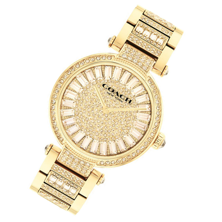 Coach Gold Steel & Crystal Gold Dial Women's Watch - 14504268