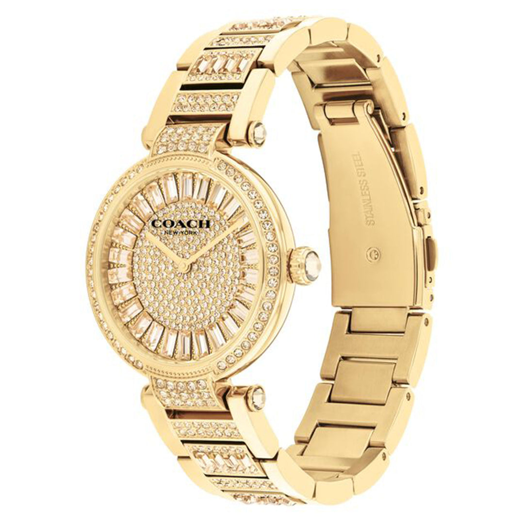 Coach Gold Steel & Crystal Gold Dial Women's Watch - 14504268