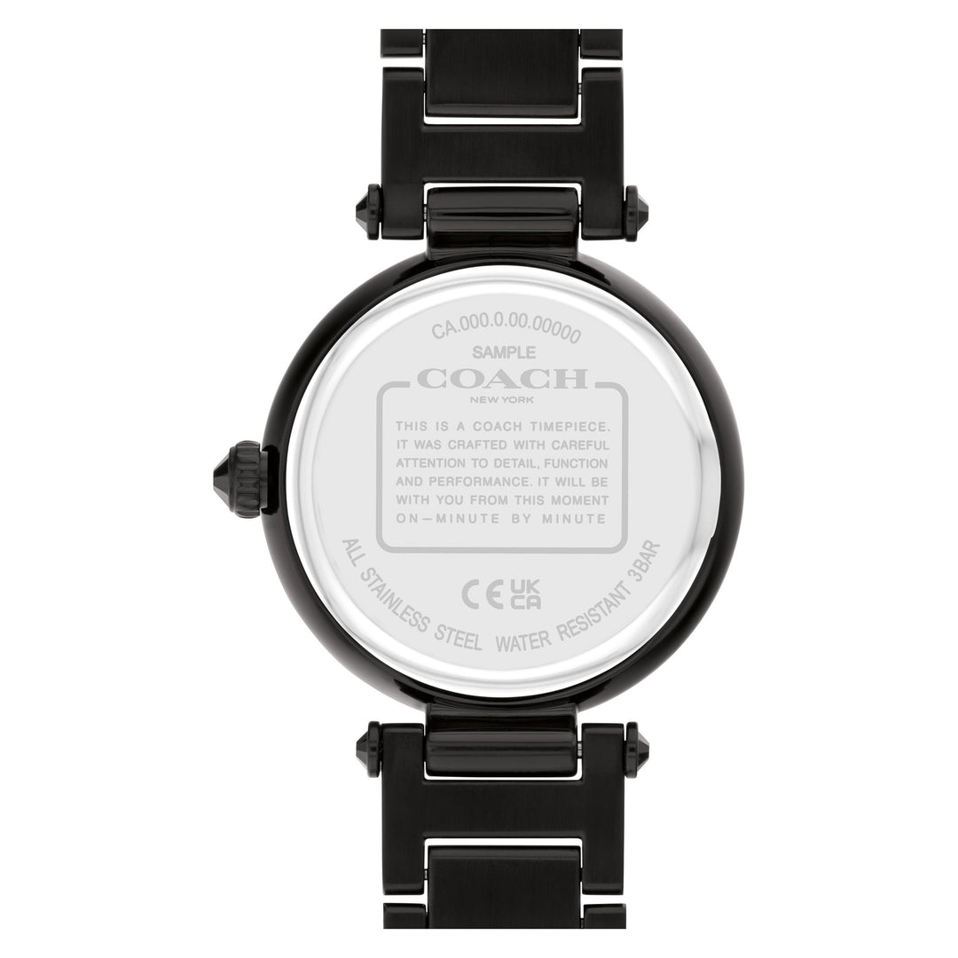 Coach Black Steel & Crystal Black Dial Women's Watch - 14504269