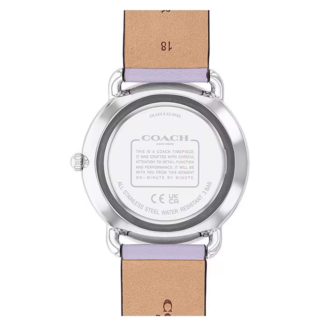 Coach Purple Leather Silver White Dial Women's Watch - 14504286