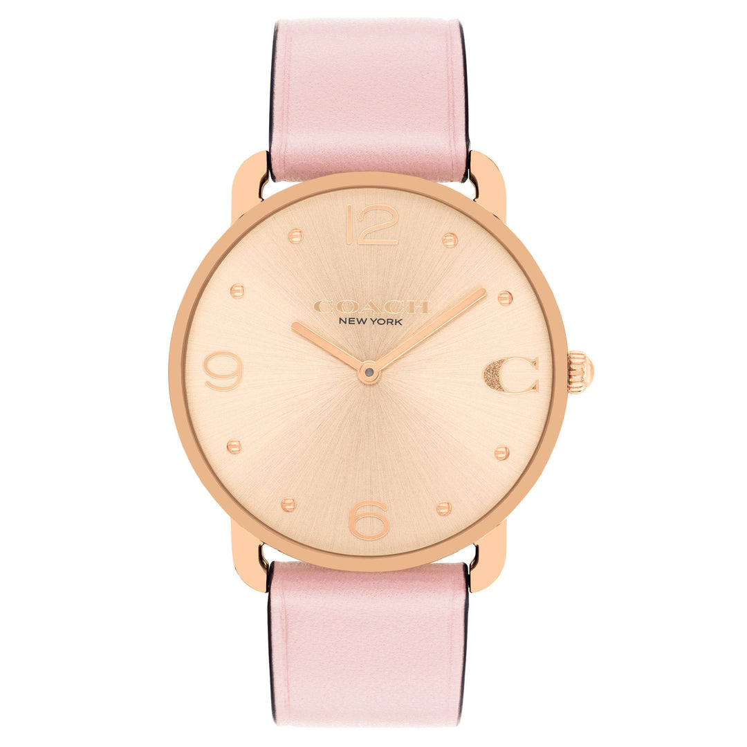 Coach Pink Leather Rose Gold Dial Women's Watch - 14504288