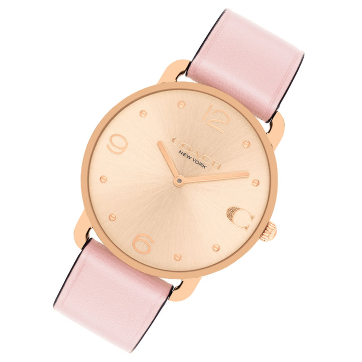 Coach Pink Leather Rose Gold Dial Women's Watch - 14504288