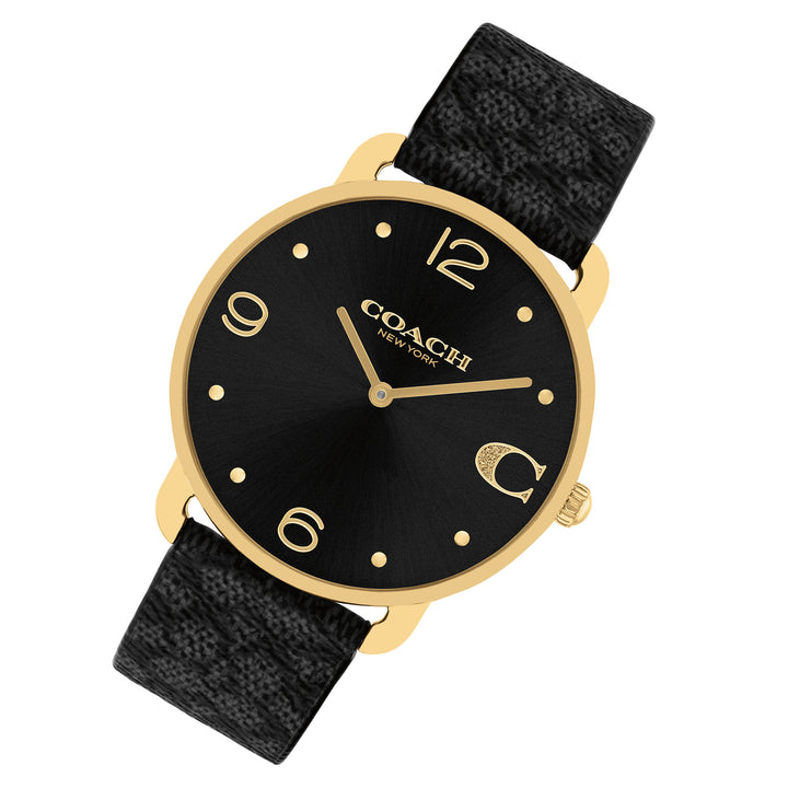 Coach Black Pvc Strap Women's Watch - 14504289