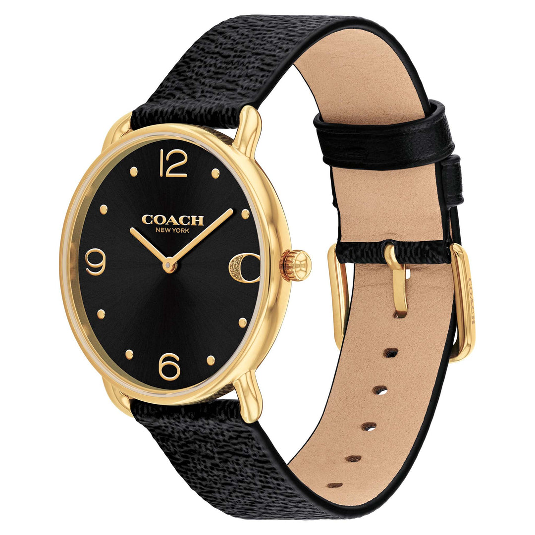 Coach Black Pvc Strap Women's Watch - 14504289