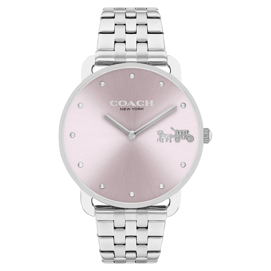 Coach Stainless Steel Pink Dial Women's Watch - 14504290