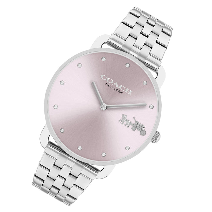 Coach Stainless Steel Pink Dial Women's Watch - 14504290