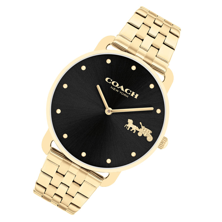 Coach Gold Steel Black Dial Women's Watch - 14504291