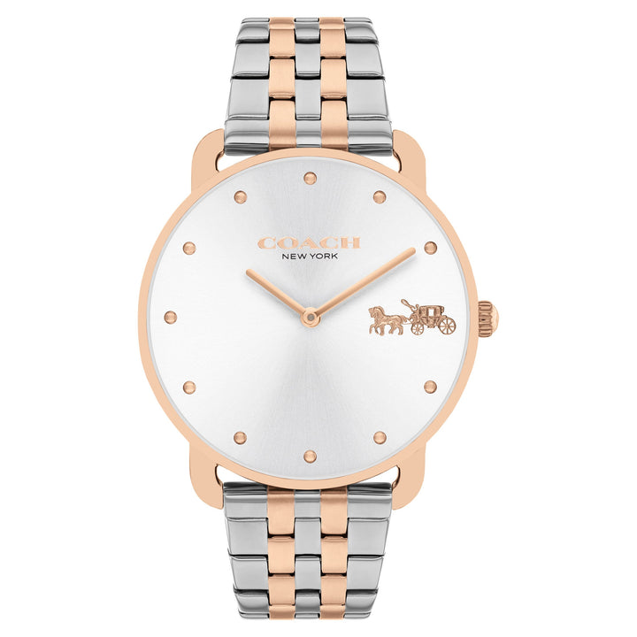 Coach Rose Gold Steel Silver White Dial Women's Watch - 14504293