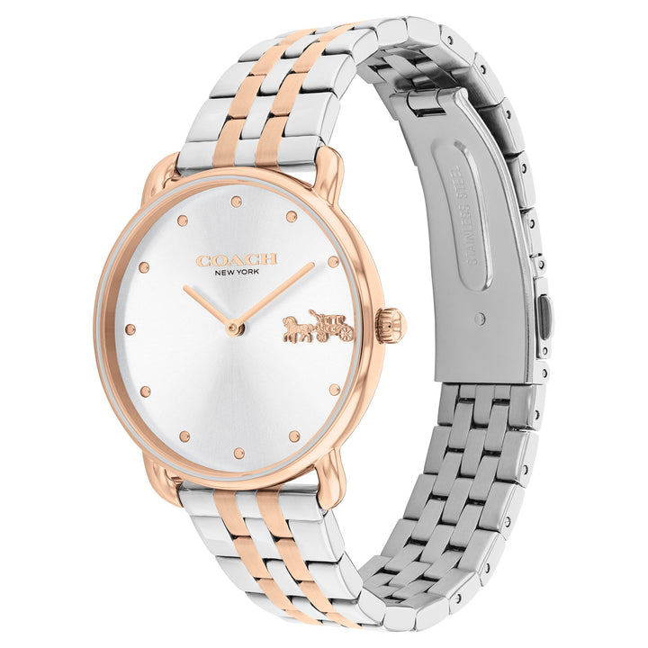 Coach Two-Tone Steel Silver White Dial Women's Watch - 14504293