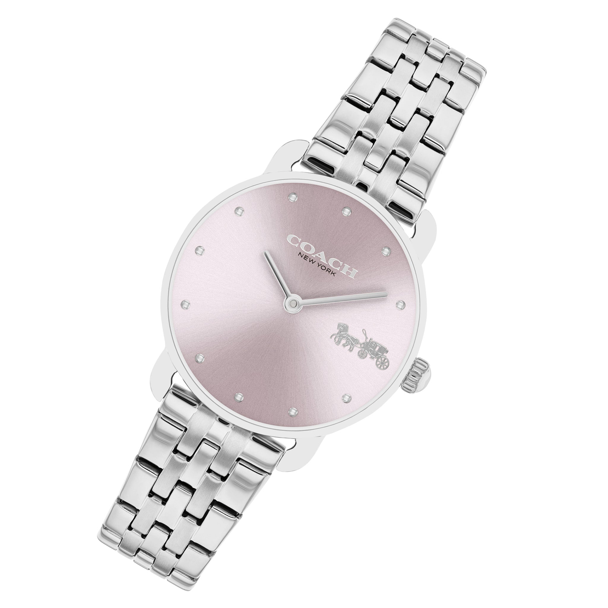Coach Stainless Steel Pink Dial Women's Watch - 14504301