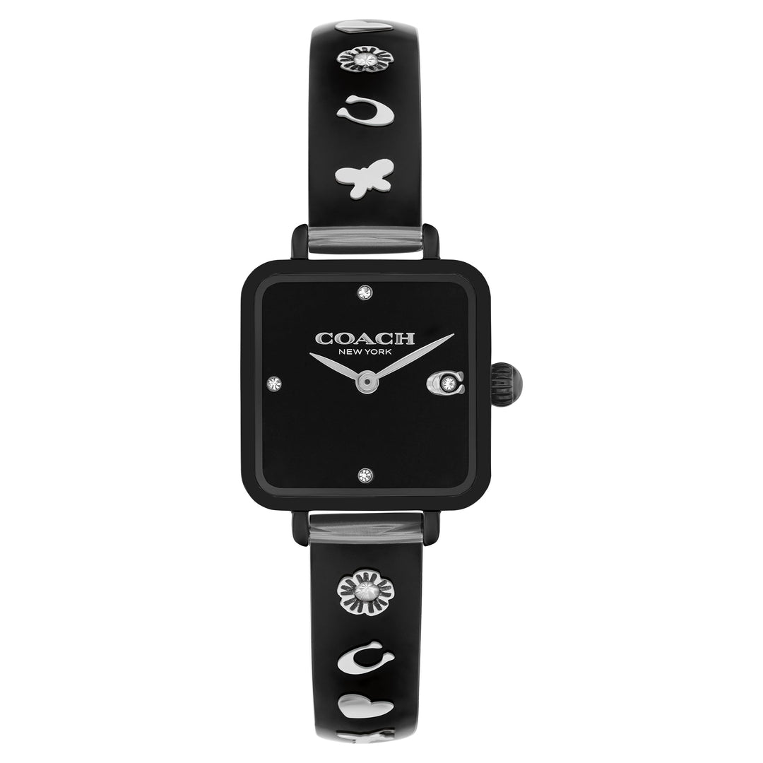 Coach Black Steel & Plastic & Crystal Dial Women's Watch  - 14504307