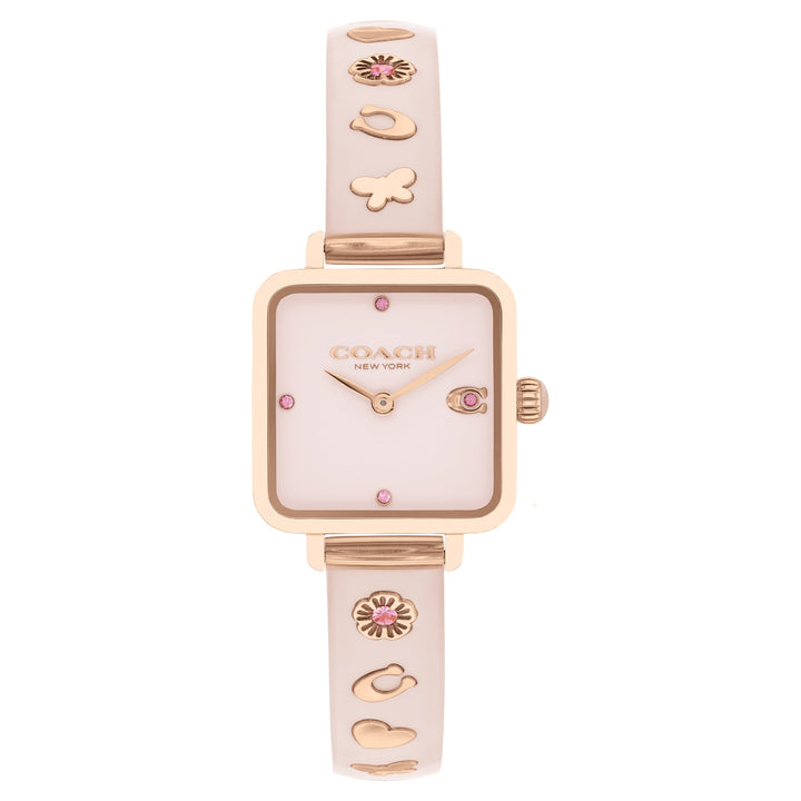 Coach Rose Gold Steel & Blush Plastic & Crystal Dial Women's Watch - 14504309