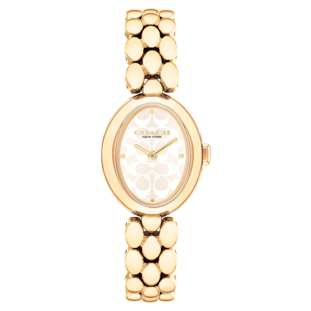 Coach Sammy Ionic Plated Thin Gold Steel Silver White Dial Basic Women's - 14504417