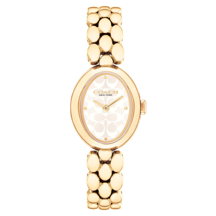 Coach Sammy Ionic Plated Thin Gold Steel Silver White Dial Basic Women's - 14504417