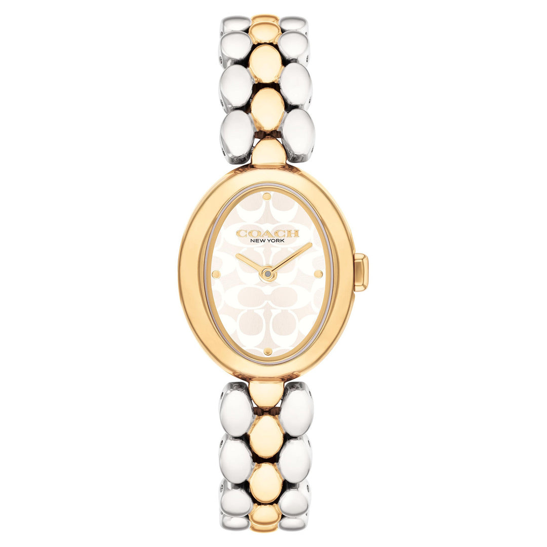 Coach Sammy Stainless Steel & Ionic Plated Thin Gold Steel Silver White Dial Basic Women's - 14504419