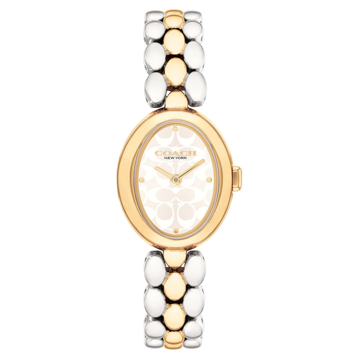 Coach Sammy Stainless Steel & Ionic Plated Thin Gold Steel Silver White Dial Basic Women's - 14504419