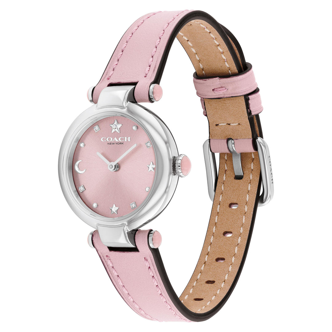 Coach Leather Blush Dial Women's Watch - 14504458