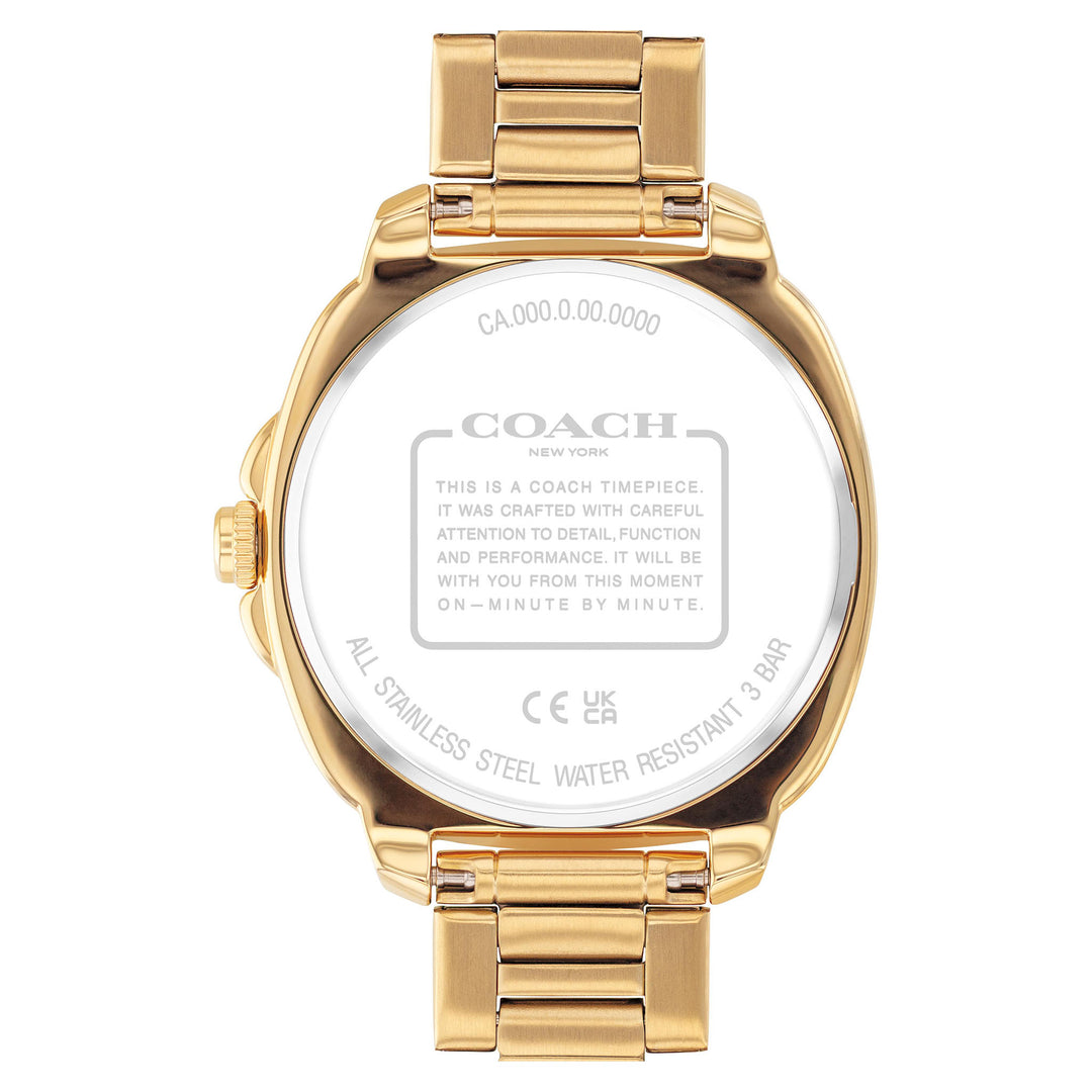 Coach Gold Steel Silver White Dial Women's Watch - 14504478