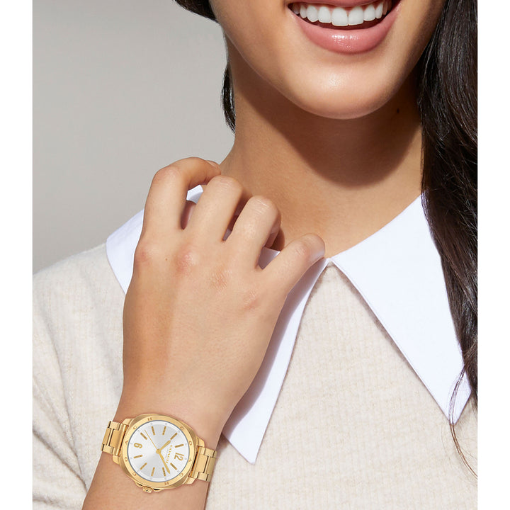 Coach Gold Steel Silver White Dial Women's Watch - 14504478